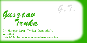 gusztav trnka business card